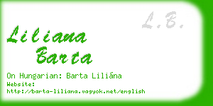 liliana barta business card